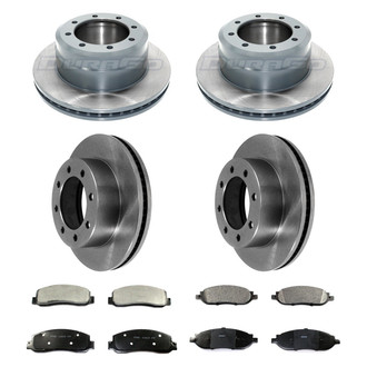 DuraGo® - Plain Front and Rear Brake Kit with Ceramic Pads
