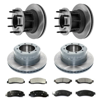 DuraGo® - Plain Front and Rear Brake Kit with Ceramic Pads