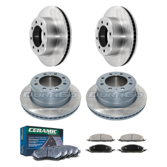 DuraGo® - Plain Front and Rear Brake Kit with Ceramic Pads