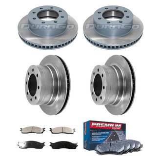 DuraGo® - Premium™ Plain Front and Rear Brake Kit with Semi-Metallic Pads