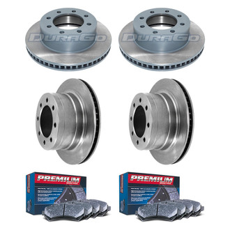 DuraGo® - Premium™ Plain Front and Rear Brake Kit with Semi-Metallic Pads