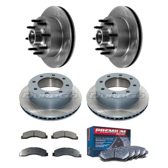 DuraGo® - Premium™ Plain Front and Rear Brake Kit with Semi-Metallic Pads