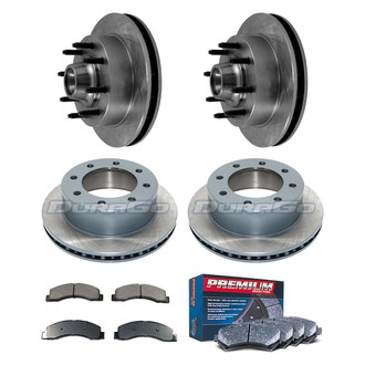 DuraGo® - Premium™ Plain Front and Rear Brake Kit with Semi-Metallic Pads