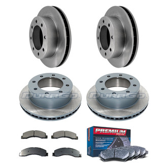 DuraGo® - Premium™ Plain Front and Rear Brake Kit with Semi-Metallic Pads