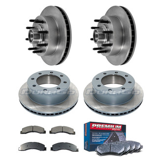 DuraGo® - Premium™ Plain Front and Rear Brake Kit with Semi-Metallic Pads