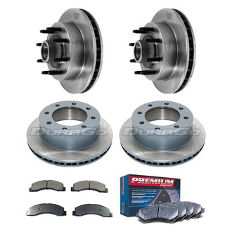 DuraGo® - Premium™ Plain Front and Rear Brake Kit with Semi-Metallic Pads