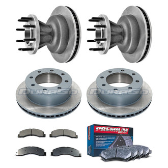 DuraGo® - Premium™ Plain Front and Rear Brake Kit with Semi-Metallic Pads