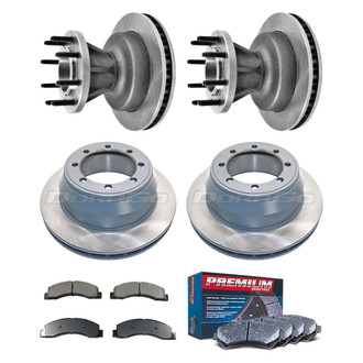 DuraGo® - Premium™ Plain Front and Rear Brake Kit with Semi-Metallic Pads