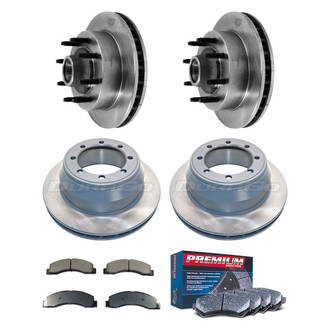 DuraGo® - Premium™ Plain Front and Rear Brake Kit with Semi-Metallic Pads