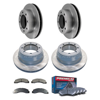 DuraGo® - Premium™ Plain Front and Rear Brake Kit with Semi-Metallic Pads