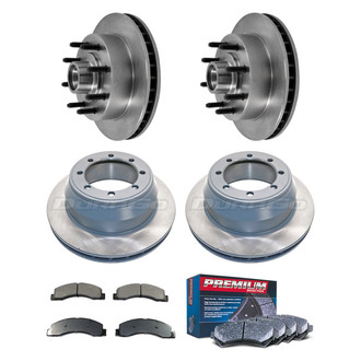 DuraGo® - Premium™ Plain Front and Rear Brake Kit with Semi-Metallic Pads