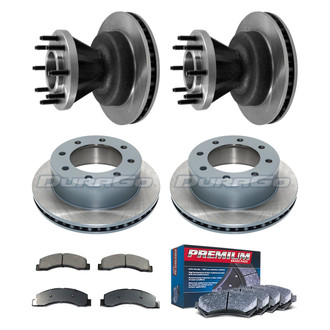 DuraGo® - Premium™ Plain Front and Rear Brake Kit with Semi-Metallic Pads