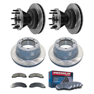DuraGo® - Premium™ Plain Front and Rear Brake Kit with Semi-Metallic Pads