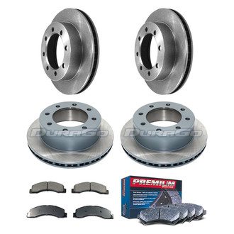DuraGo® - Premium™ Plain Front and Rear Brake Kit with Semi-Metallic Pads