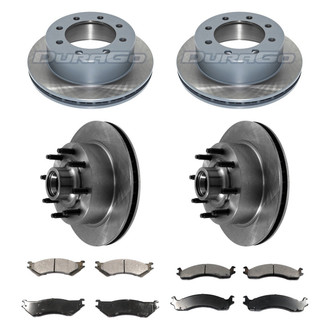 DuraGo® - Premium™ Plain Front and Rear Brake Kit with Semi-Metallic Pads