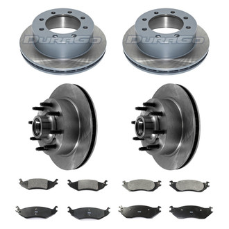 DuraGo® - Premium™ Plain Front and Rear Brake Kit with Semi-Metallic Pads