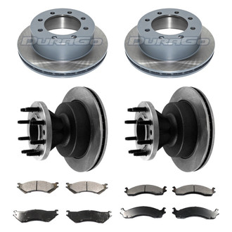 DuraGo® - Premium™ Plain Front and Rear Brake Kit with Semi-Metallic Pads