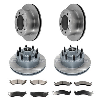 DuraGo® - Premium™ Plain Front and Rear Brake Kit with Semi-Metallic Pads