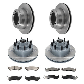 DuraGo® - Premium™ Plain Front and Rear Brake Kit with Semi-Metallic Pads