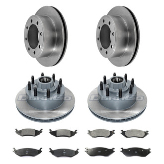 DuraGo® - Premium™ Plain Front and Rear Brake Kit with Semi-Metallic Pads