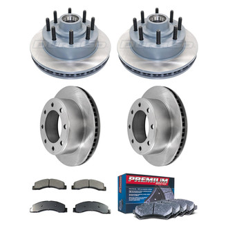 DuraGo® - Premium™ Plain Front and Rear Brake Kit with Semi-Metallic Pads