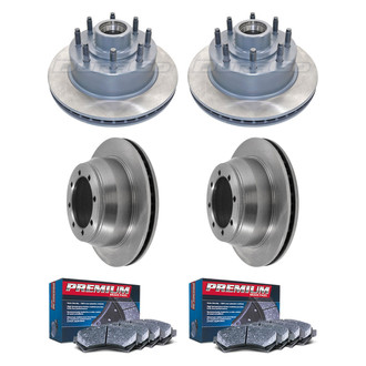 DuraGo® - Premium™ Plain Front and Rear Brake Kit with Semi-Metallic Pads