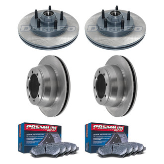 DuraGo® - Premium™ Plain Front and Rear Brake Kit with Semi-Metallic Pads