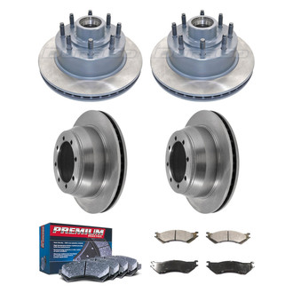 DuraGo® - Premium™ Plain Front and Rear Brake Kit with Semi-Metallic Pads