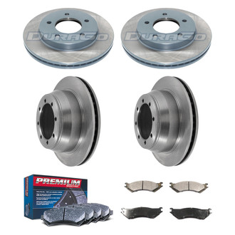 DuraGo® - Premium™ Plain Front and Rear Brake Kit with Semi-Metallic Pads