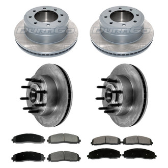 DuraGo® - Premium™ Plain Front and Rear Brake Kit with Semi-Metallic Pads