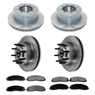 DuraGo® - Premium™ Plain Front and Rear Brake Kit with Semi-Metallic Pads