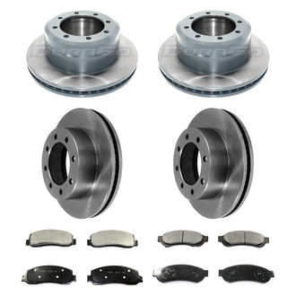 DuraGo® - Premium™ Plain Front and Rear Brake Kit with Semi-Metallic Pads