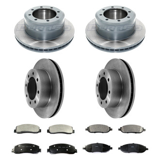 DuraGo® - Premium™ Plain Front and Rear Brake Kit with Semi-Metallic Pads