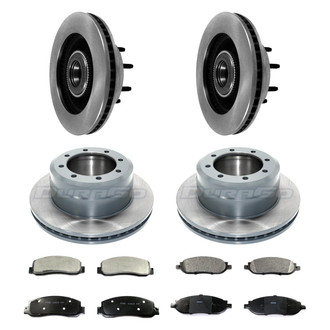 DuraGo® - Premium™ Plain Front and Rear Brake Kit with Semi-Metallic Pads