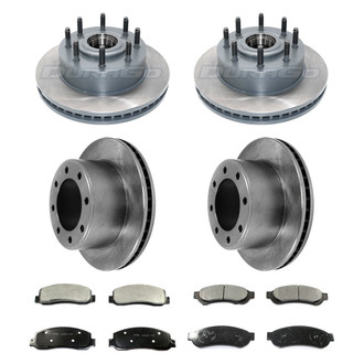 DuraGo® - Premium™ Plain Front and Rear Brake Kit with Semi-Metallic Pads