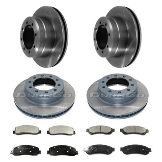 DuraGo® - Premium™ Plain Front and Rear Brake Kit with Semi-Metallic Pads