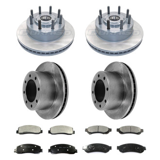DuraGo® - Premium™ Plain Front and Rear Brake Kit with Semi-Metallic Pads