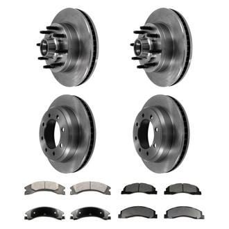 DuraGo® - Premium™ Plain Front and Rear Brake Kit with Semi-Metallic Pads