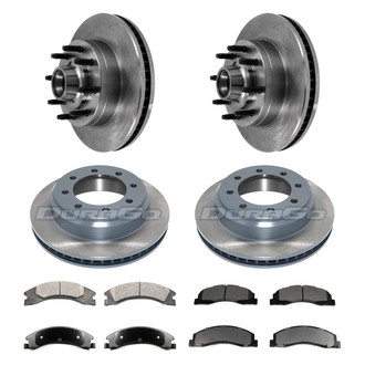 DuraGo® - Premium™ Plain Front and Rear Brake Kit with Semi-Metallic Pads