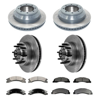 DuraGo® - Premium™ Plain Front and Rear Brake Kit with Semi-Metallic Pads
