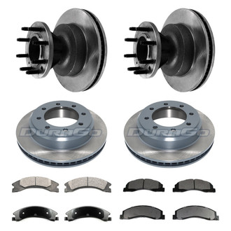 DuraGo® - Premium™ Plain Front and Rear Brake Kit with Semi-Metallic Pads