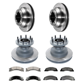 DuraGo® - Premium™ Plain Front and Rear Brake Kit with Semi-Metallic Pads