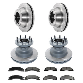 DuraGo® - Premium™ Plain Front and Rear Brake Kit with Semi-Metallic Pads