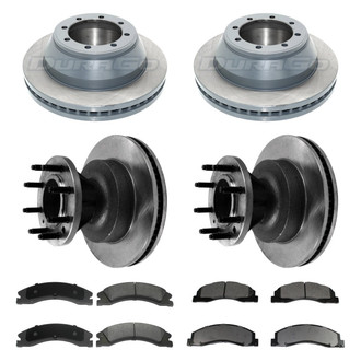 DuraGo® - Premium™ Plain Front and Rear Brake Kit with Semi-Metallic Pads