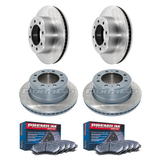 DuraGo® - Premium™ Plain Front and Rear Brake Kit with Semi-Metallic Pads