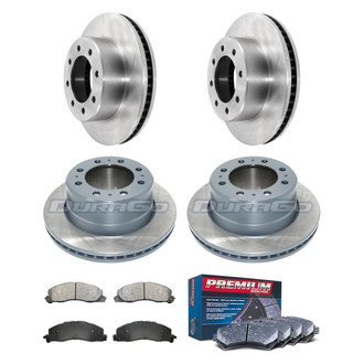 DuraGo® - Premium™ Plain Front and Rear Brake Kit with Semi-Metallic Pads