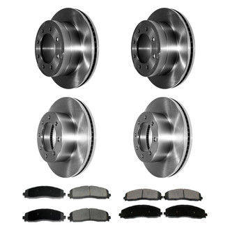 DuraGo® - Premium 1-Piece Plain Brake Kit with Semi-Metallic Brake Pads