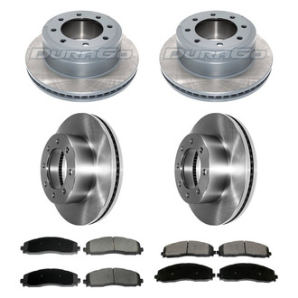 DuraGo® - Premium™ Plain Front and Rear Brake Kit with Semi-Metallic Pads