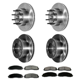 DuraGo® - Premium™ Plain Front and Rear Brake Kit with Semi-Metallic Pads