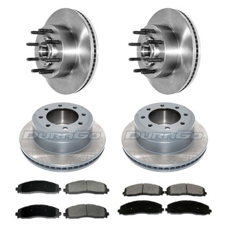 DuraGo® - Premium™ Plain Front and Rear Brake Kit with Semi-Metallic Pads